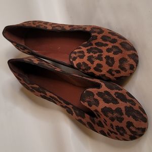 Animal print loafers